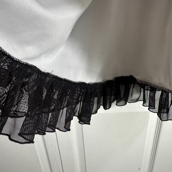 Y2K Studio Y Brown & cream Lace overlay Dress w/tule ruffle bottom Party Formal - Picture 7 of 15